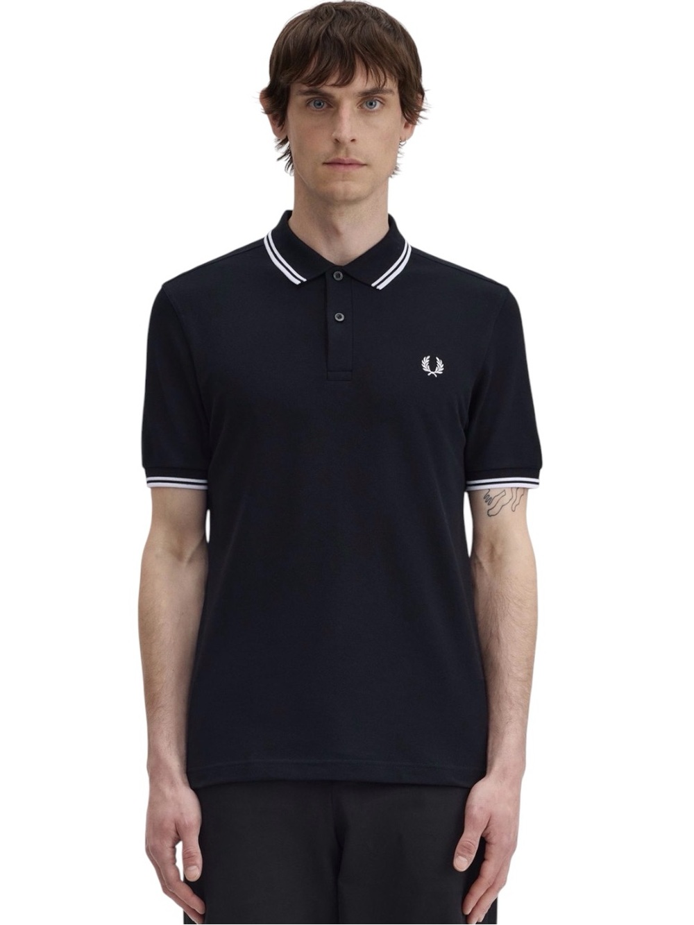 Black Fred Perry Polo 2X M3600